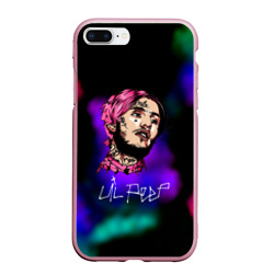 Чехол для iPhone 7Plus/8 Plus матовый Lil peep рэп неоновый градиент