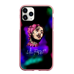 Чехол для iPhone 11 Pro Max матовый Lil peep рэп неоновый градиент