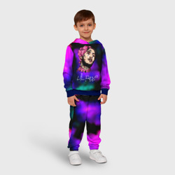 Детский костюм с толстовкой 3D Lil peep рэп неоновый градиент - фото 2