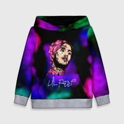 Детская толстовка 3D Lil peep рэп неоновый градиент