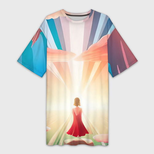 Платье-футболка 3D Внутреннее спокойствие, цвет 3D печать