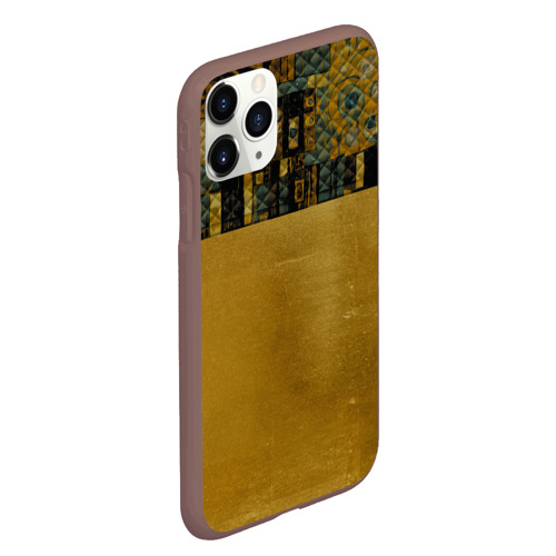 Чехол для iPhone 11 Pro Max матовый Стёжка: золото Климта, цвет коричневый - фото 3