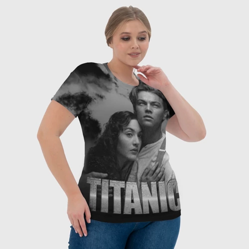 Женская футболка 3D с принтом Титаник из 90х, фото #4
