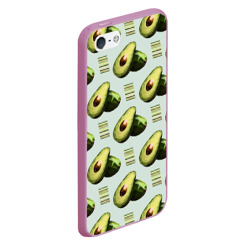 Чехол для iPhone 5/5S матовый Авокадо и полосы  - фото 2