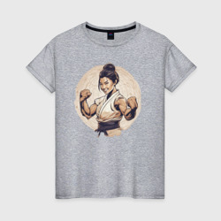 Грация и сила – Женская футболка хлопок с принтом купить со скидкой в -20%