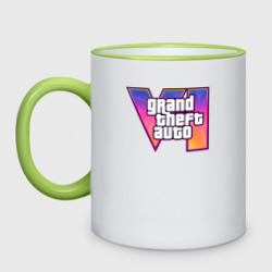 Кружка двухцветная GTA 6 logo