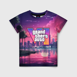 Детская футболка 3D GTA 6 nigh city