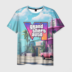 Мужская футболка 3D GTA 6 Vice city