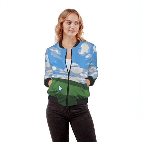 Женский бомбер 3D Новый уродливый свитер от майков, цвет черный - фото 3