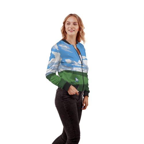 Женский бомбер 3D Новый уродливый свитер от майков, цвет черный - фото 4