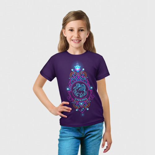 Детская футболка 3D Знак зодиака стрелец с узором, цвет 3D печать - фото 5