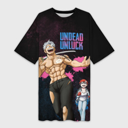 Платье-футболка 3D Undead Unluck - Fuuko and Andy
