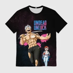 Мужская футболка 3D Undead Unluck - Fuuko and Andy