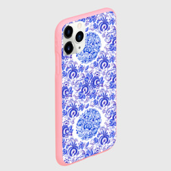 Чехол для iPhone 11 Pro матовый Новогодняя гжель: роспись узорами - фото 2