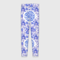 Леггинсы 3D Новогодняя гжель: роспись узорами