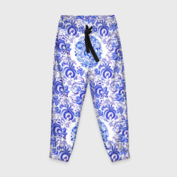 Детские брюки 3D Новогодняя гжель: роспись узорами