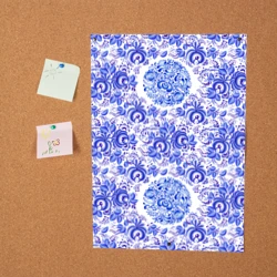 Постер Новогодняя гжель: роспись узорами - фото 2