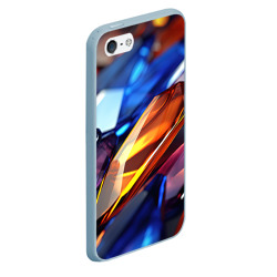 Чехол для iPhone 5/5S матовый Прозрачные блестящие камни - фото 2