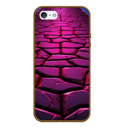 Чехол для iPhone 5/5S матовый Фиолетовая абстрактная плитка