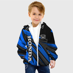 Детская куртка 3D Honda motors - синяя спортивная абстракция - фото 2