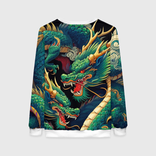 Женский свитшот 3D Два Японских дракона - ирезуми, цвет 3D печать - фото 2