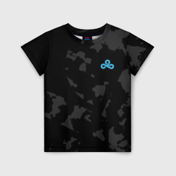 Детская футболка 3D Cloud9 - Форма команды,чёрный камуфляж 2024