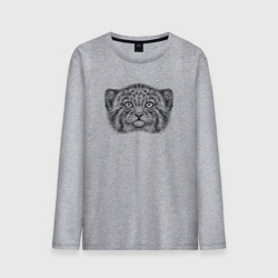 Мужской лонгслив хлопок Котёнок манул