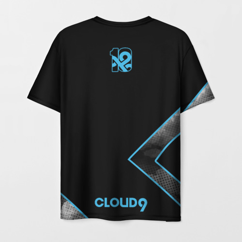 Мужская футболка 3D Cloud9 - Форма команды,чёрные облака 2024, цвет 3D печать - фото 2