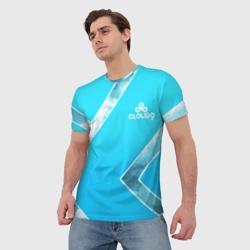 Мужская футболка 3D Cloud9 - Форма команды,облака 2024 - фото 2