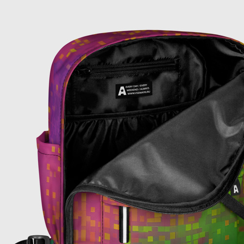 Женский рюкзак 3D с принтом Разноцветные пиксели, фото #5