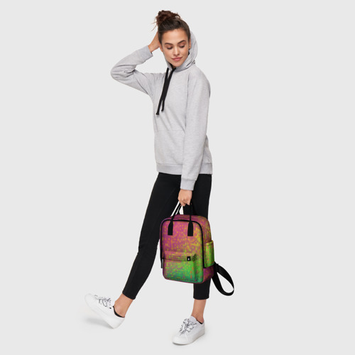 Женский рюкзак 3D с принтом Разноцветные пиксели, фото #4