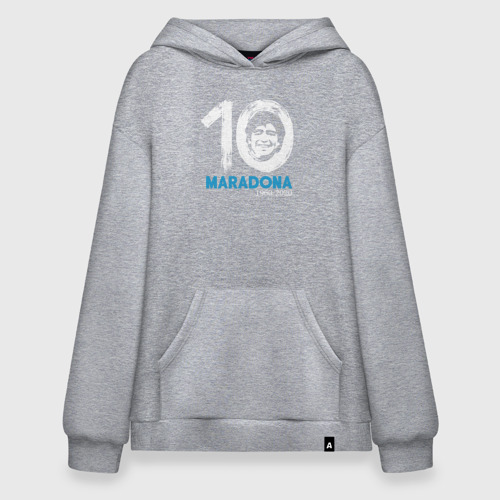 Худи SuperOversize хлопок Maradona 10, цвет меланж