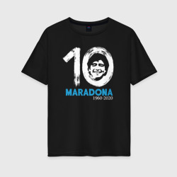 Женская футболка хлопок Oversize Maradona 10