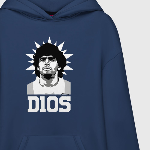 Худи SuperOversize хлопок Dios Diego Maradona, цвет темно-синий - фото 3