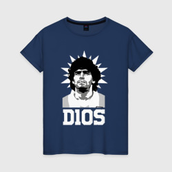 Женская футболка хлопок Dios Diego Maradona