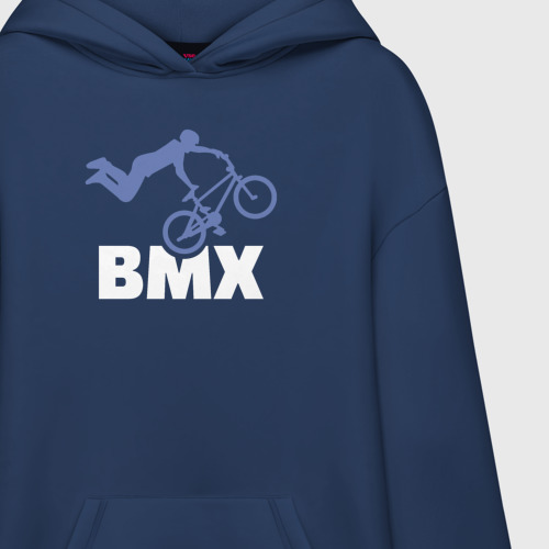 Худи SuperOversize хлопок BMX moto, цвет темно-синий - фото 3