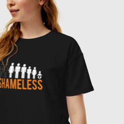Женская футболка хлопок Oversize Shameless evolution - фото 2