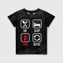 Детская футболка 3D Eat, sleep, Dead Space, repeat