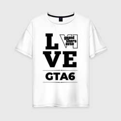 Женская футболка хлопок Oversize GTA6 love classic