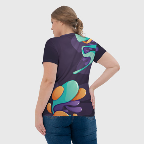 Женская футболка 3D GTA6 graffity splash, цвет 3D печать - фото 7