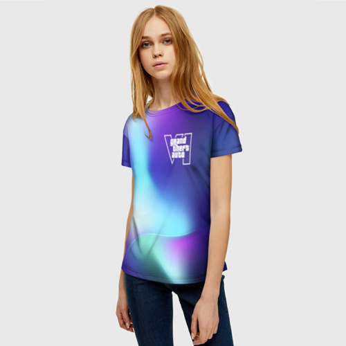 Женская футболка 3D GTA6 northern cold, цвет 3D печать - фото 3