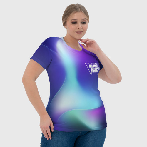 Женская футболка 3D GTA6 northern cold, цвет 3D печать - фото 6