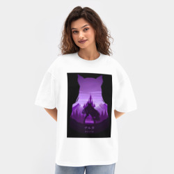 Женская футболка Oversize хлопок texturе Аниме Дельта - фото 2
