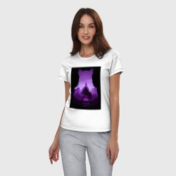 Женская пижама с белой футболкой хлопок Аниме Дельта - фото 2