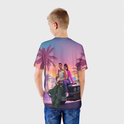 Детская футболка 3D Главные герои gta 6, цвет 3D печать - фото 4
