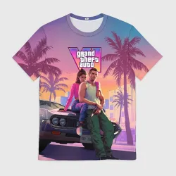 Мужская футболка 3D Главные герои gta 6