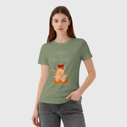 Женская футболка хлопок Капибара Екатерина ее величество - фото 2