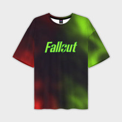 Мужская футболка oversize 3D Fallout fire gradient