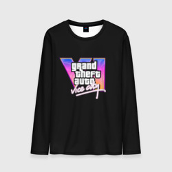 Мужской лонгслив 3D Gta 6 vice city logo