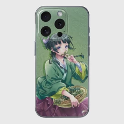 Чехол для iPhone 15 Pro Max силиконовый с защитой камеры Монолог фармацевта Маомао